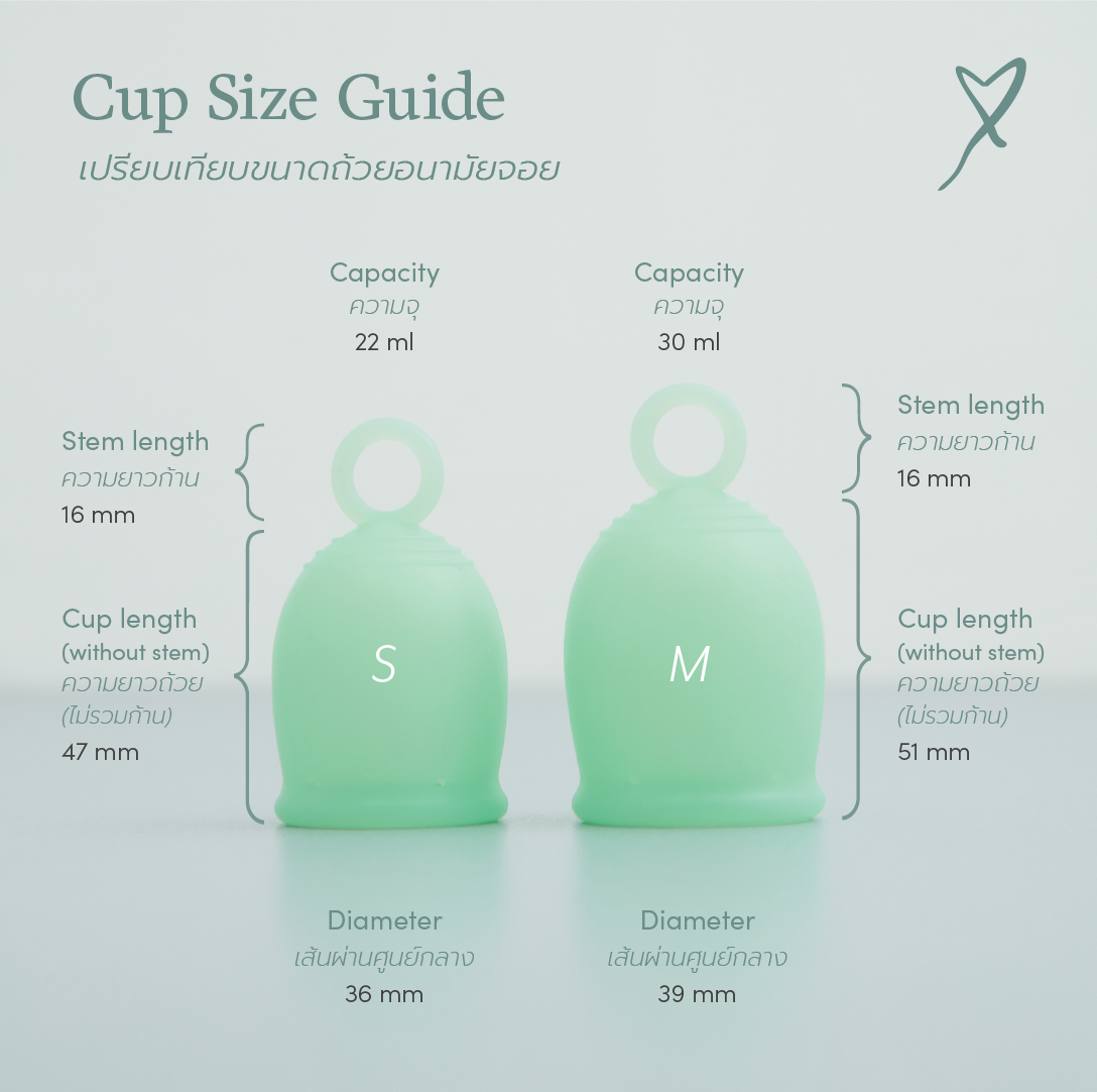 Joie period Cup size guide
